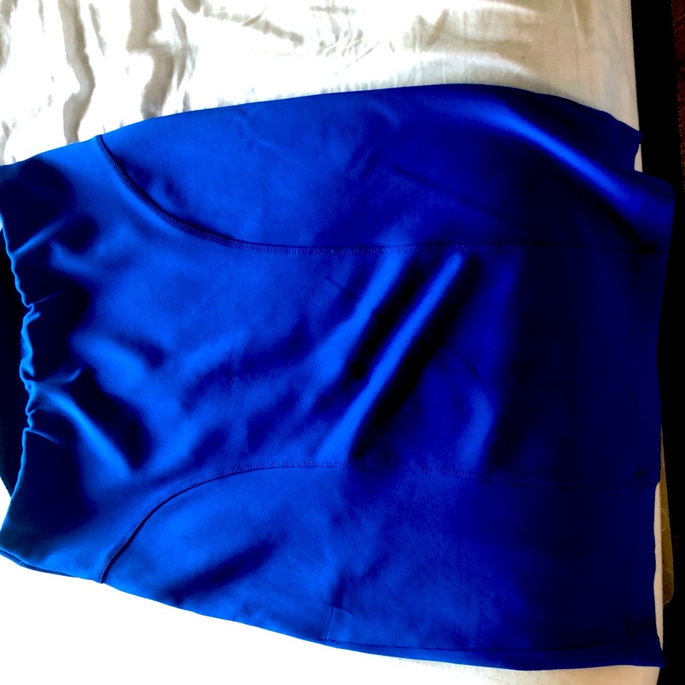 Fitted royal blue pencil skirt
